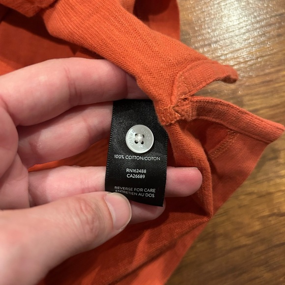 NWT Good Man Brand Men's Orange Polo Shirt 100% Cotton Size Medium - Picture 5 of 7